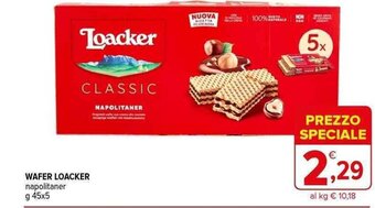 Iperal WAFER LOACKER napolitaner g 45x5 offerta