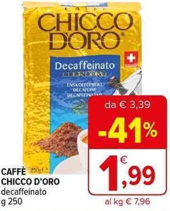 Iperal CAFFE CHICCO D'ORO decaffeinato g 250 offerta