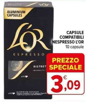 Iperal CAPSULE COMPATIBILI NESPRESSO L'OR 10 capsule offerta