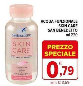 Iperal ACQUA FUNZIONALE SKIN CARE SAN BENEDETTO ml 220 offerta
