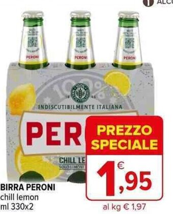 Iperal BIRRA PERONI chill lemon ml 330x2 offerta