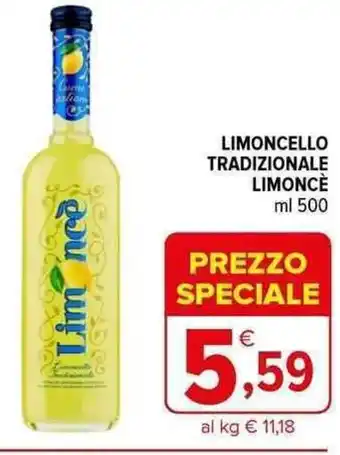 Iperal LIMONCELLO TRADIZIONALE LIMONCÈ ml 500 offerta