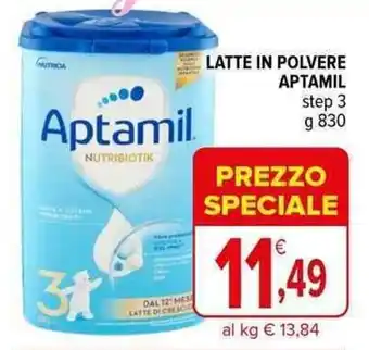 Iperal LATTE IN POLVERE APTAMIL step 3 g 830 offerta
