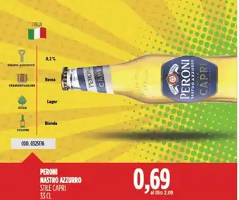 Carico Cash & Carry PERONI NASTRO AZZURRO STILE CAPRI 33 CL offerta