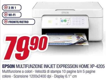 Trony EPSON MULTIFUNZIONE INKJET EXPRESSION HOME XP-4205 offerta