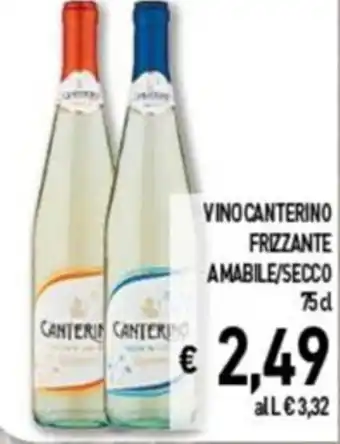 Iper La Spesa VINO CANTERINO FRIZZANTE AMABILE/SECCO 75d offerta