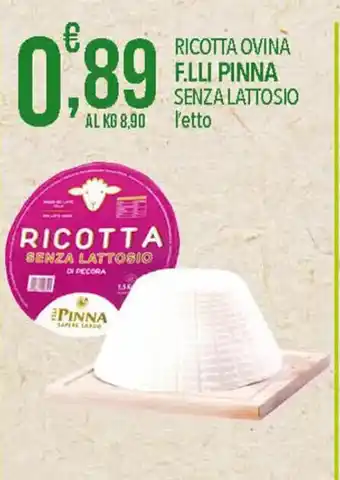 RICOTTA OVINA F.LLI PINNA SENZA LATTOSIO