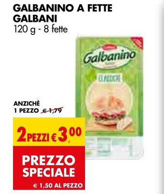 Tigros GALBANINO A FETTE GALBANI 120 g - 8 fette offerta