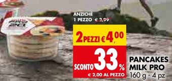 Tigros PANCAKES MILK PRO 160 g - 4 pz offerta