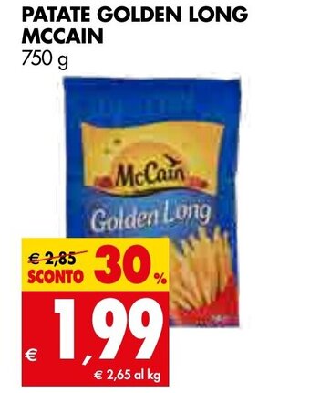 Tigros PATATE GOLDEN LONG MCCAIN 750 g offerta