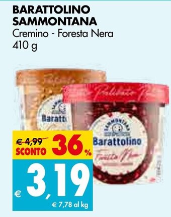 Tigros BARATTOLINO SAMMONTANA Cremino Foresta Nera 410 g offerta