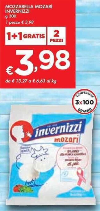 Bennet MOZZARELLA MOZARİ INVERNIZZI g. 300 offerta