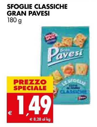 Tigros SFOGLIE CLASSICHE GRAN PAVESI 180 g offerta