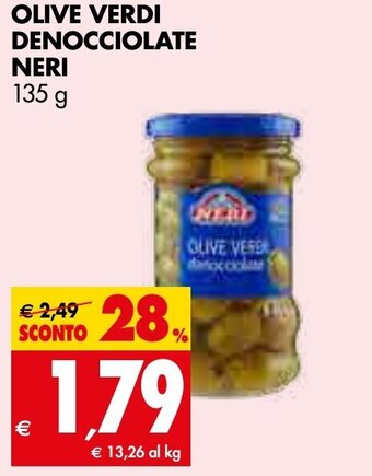 Tigros OLIVE VERDI DENOCCIOLATE NERI 135 g offerta