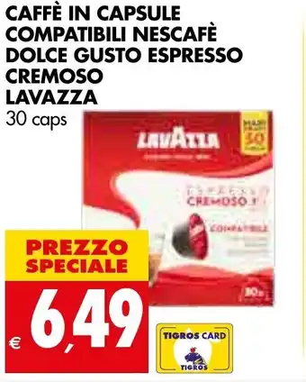 CAFFÈ IN CAPSULE COMPATIBILI NESCAFÈ DOLCE GUSTO ESPRESSO CREMOSO LAVAZZA 30 caps