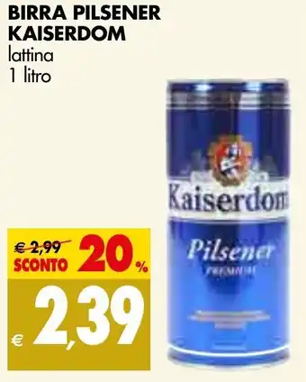 Tigros BIRRA PILSENER KAISERDOM lattina 1 litro offerta
