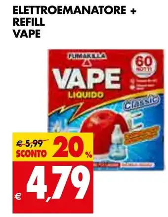 Tigros ELETTROEMANATORE + REFILL VAPE offerta