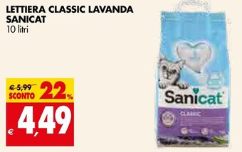 Tigros LETTIERA CLASSIC LAVANDA SANICAT 10 litri offerta