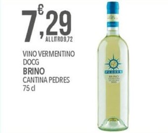 VINO VERMENTINO DOCG BRINO CANTINA PEDRES 75 cl