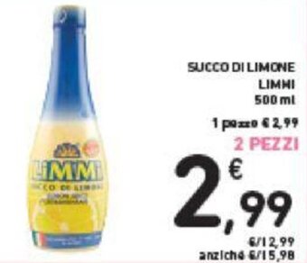Conad SUCCO DI LIMONE LIMMI 500 ml offerta