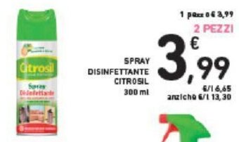 Conad SPRAY DISINFETTANTE CITROSIL 300 ml offerta