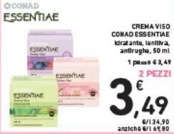 Conad CREMA VISO CONAD ESSENTIAE 50 ml offerta