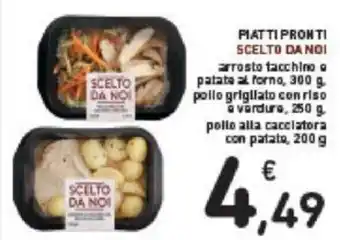 Conad PIATTI PRONTI SCELTO DA NOI arrosto tacchino a patate al forno, 300 g. offerta