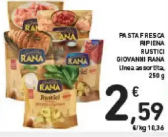 Conad PASTA FRESCA RIPIENA RUSTICI GIOVANNI RANA Linea assortita, 250 g offerta