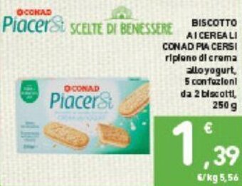 Conad BISCOTTO AI CEREALI CONAD PIACERSI 250 g offerta