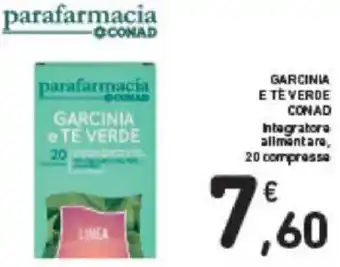 Conad GARCINIA E TÈ VERDE CONAD Integratore alimentare, 20 compresse offerta