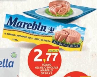 Vivo Supermercati TONNO ALL'OLIO DI OLIVA MAREBLU GR 80 X 3 offerta