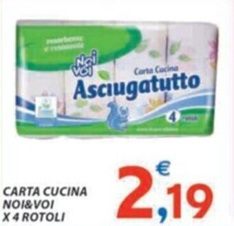 Vivo Supermercati CARTA CUCINA NOI&VOI X4 ROTOLI offerta