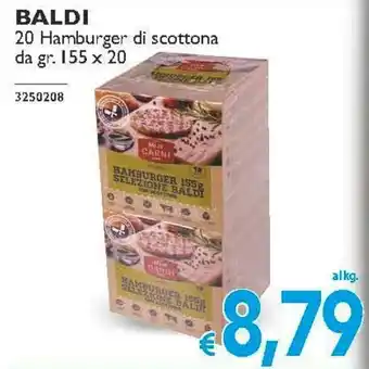 BALDI 20 Hamburger di scottona da gr. 155 x 20