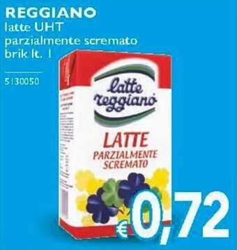 Stop&Shop REGGIANO latte UHT parzialmente scremato brik It. 1 offerta