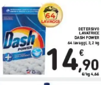 Conad DETERSIVO LAVATRICE DASH POWER 64 lavaggl, 3,2 kg offerta