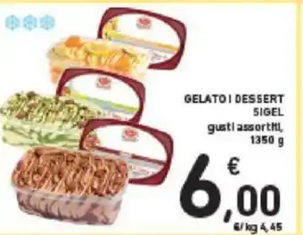 Conad GELATO I DESSERT SIGEL gustiassortiti 1350 g offerta