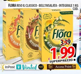 Il Genio Supermercato FLORA RISO IL CLASSICO-BELL'INSALATA - INTEGRALE 1 KG offerta