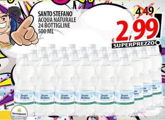 Il Genio Supermercato SANTO STEFANO ACQUA NATURALE 24 BOTTIGLINE 500 ML offerta