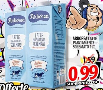 ARBOREA LATTE PARZIAMENTE SCREMATO 1LT