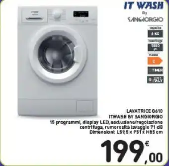 Conad LAVATRICE G610 ITWASH BY SANGIORGIO offerta