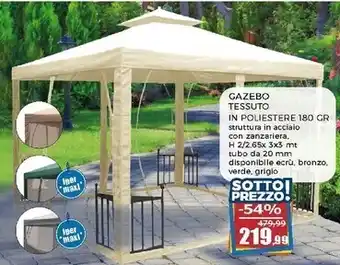 Happy Casa Gazebo con zanzariera telo ecrù - 3x3 metri offerta