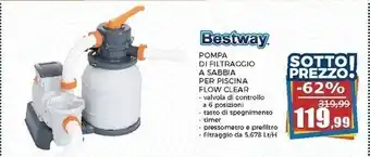 Bestway pompa filtro a sabbia flowclear con timer - portata 5,678 litri/ora