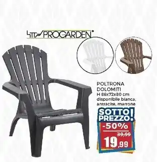 Happy Casa Ipae-progarden poltrona con braccioli in polipropilene antracite - dolomiti offerta
