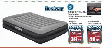 Happy Casa Bestway materasso matrimoniale gonfiabile tritech con pompa integrata - h46x203x152 cm offerta