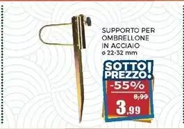 Happy Casa Supporto per ombrellone h48cm offerta