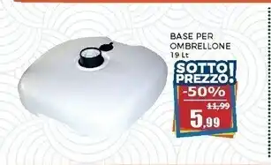Happy Casa Base per ombrellone bianca 19 litri offerta