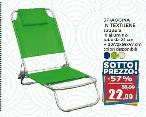 Happy Casa Spiaggina pieghevole in textilene - 56x47cm offerta