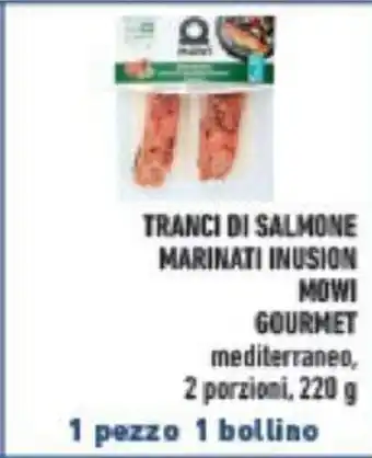 Conad TRANCI DI SALMONE MARINATI INUSION MOWI GOURMET 220 g offerta