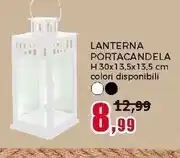 Happy Casa Lanterna portacandele bianca - h30cm offerta