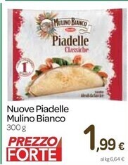 Carrefour Express Mulino bianco nuove piadelle offerta